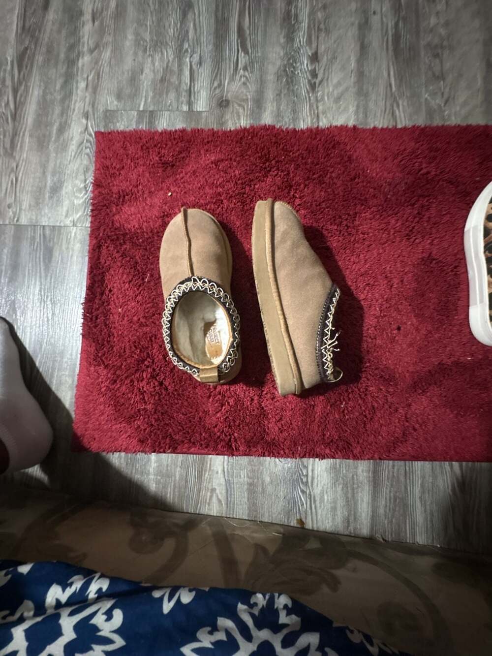 Project Cloud Women's Suede Faux Fur Lined Clog Slippers with Braided Trim
